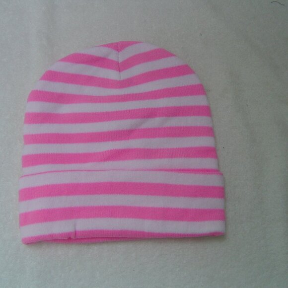 ALF PINK AND WHITE STRIPED BEANIE/WINTER HAT  NWOT'S - Picture 4 of 5